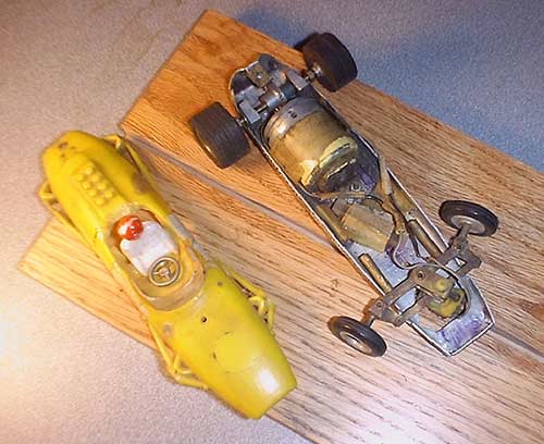 Unusual materials for slot car chassis